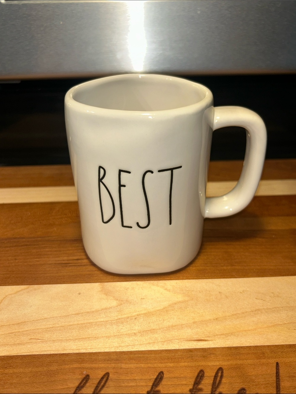 Rae Dunn White "BEST" Ceramic Mug